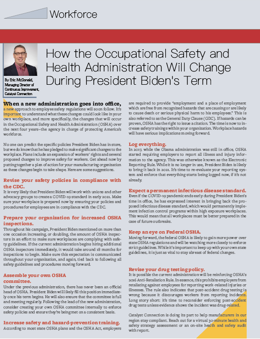 How the Occupational Safety and Health Administration Will Change